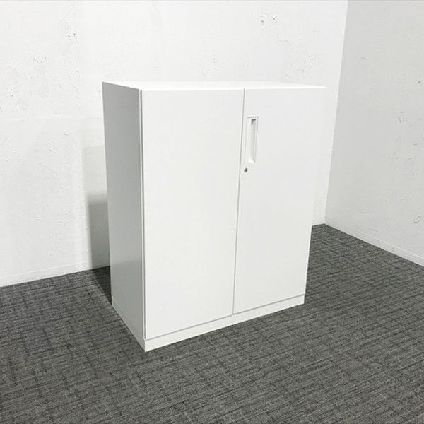 両開き書庫 エディア シングルベース型 スチール コクヨ ホワイト