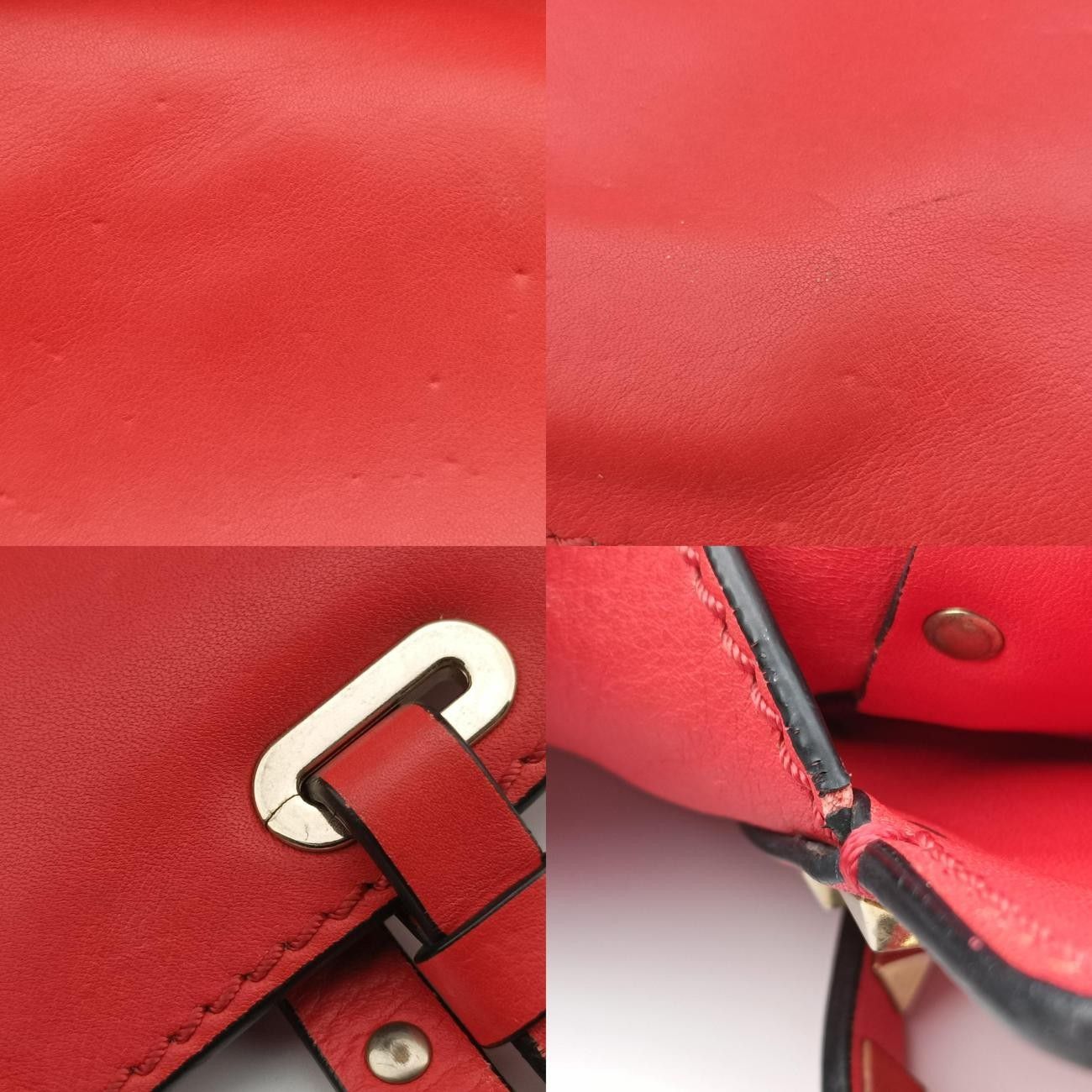 ヴァレンティノValentinoロックスタッズ レッド レザー BL-H037BOL1 DECORATOM_COM_BR