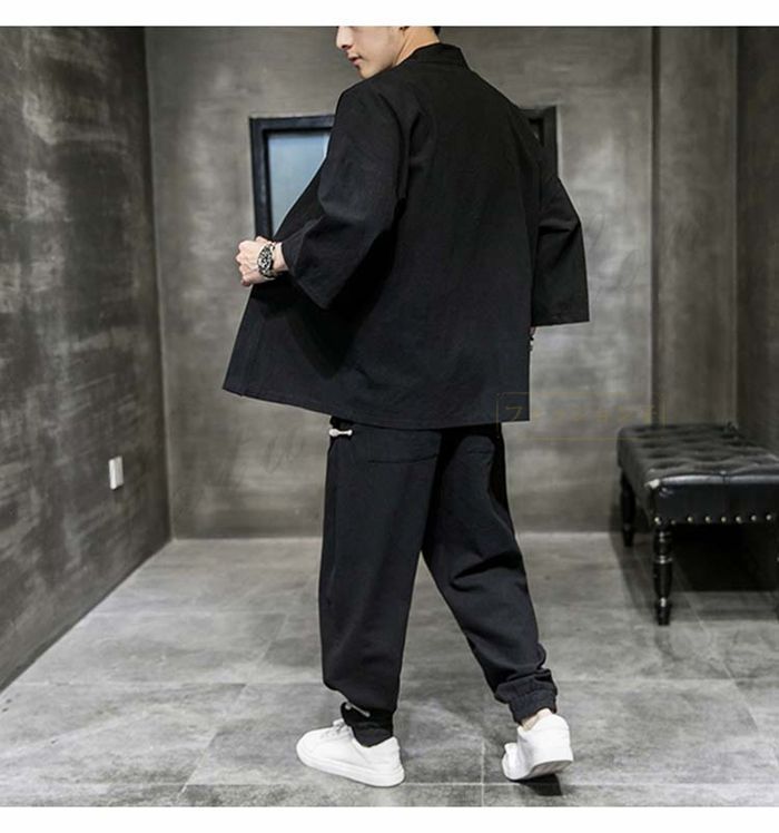  リネン セットアップ メンズ 夏 半袖 2点セット 綿麻 トップス カーディガン おしゃれ ジャージ スウェット 薄手 接触冷感 サルエルパンツ シャツ ハーフ パンツ 通気 部屋着 カジュアル上下セット 着物 ジョガーパンツ gjdz PVZ 6848 甚平 着物 浴衣