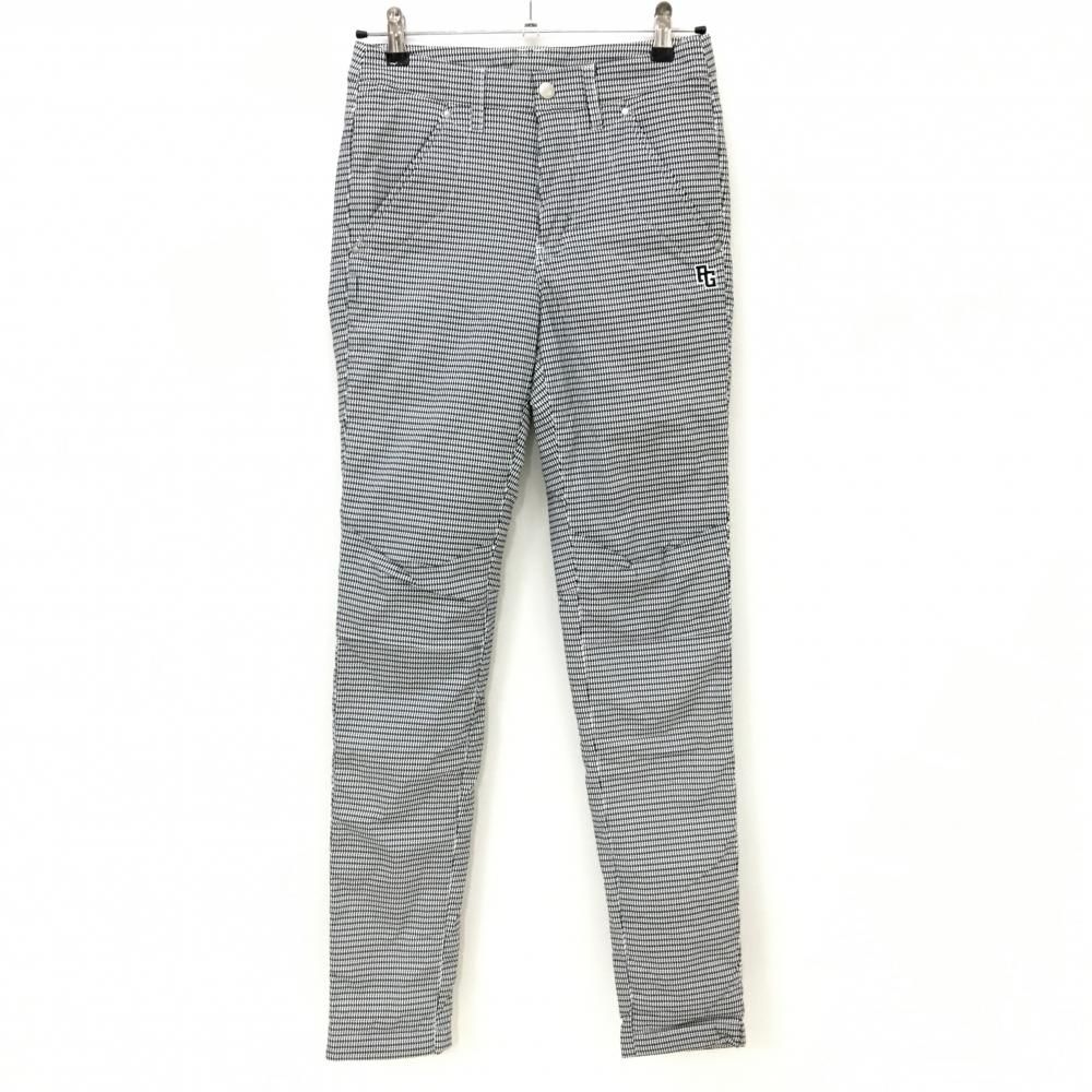 パーリーゲイツ 中綿パンツ 白×ネイビー 総柄 レディース 0 S ゴルフウェア PEARLY GATES