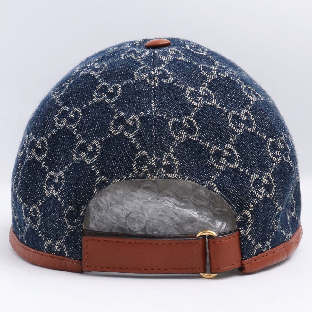 GUCCI デニム GGロゴ ベースボールキャップ GGデニム ベースボールキャップ ・ブルー＆ホワイト | GUCCI公式