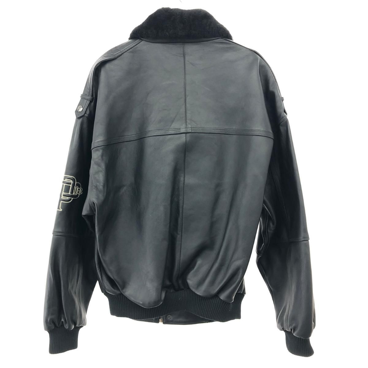 良好 pelle pelle ペレペレ レザージャケット 46 ブラック メンズ