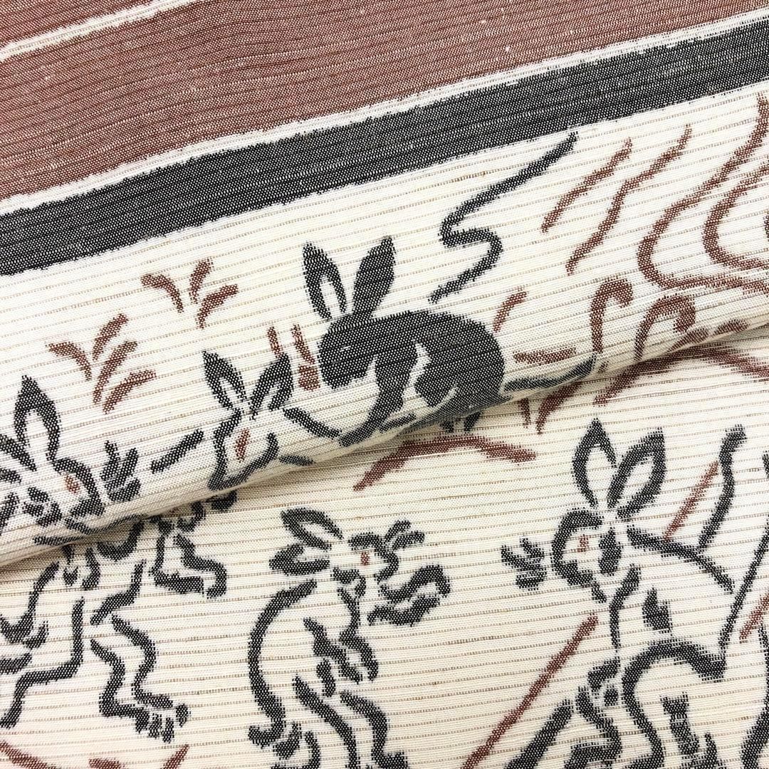 紬 巻物に鳥獣戯画