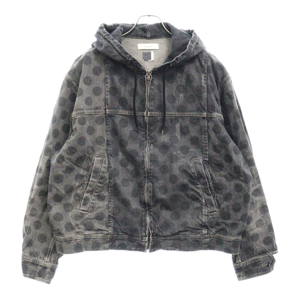 FACETASM (ファセッタズム) 24SS DOT DENIM HOODED JACKET ドット デニム フーディー ジャケット SRO-JK-M08 ブラック