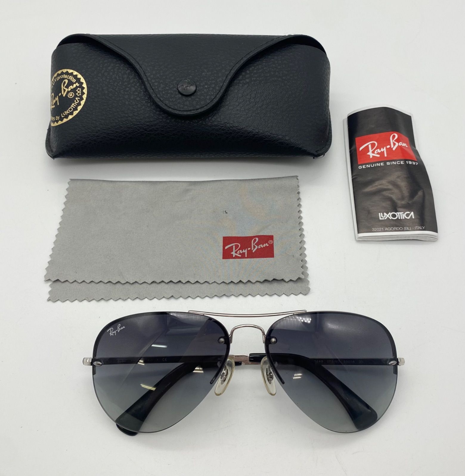 H28上A6 Ray・Ban レイバン サングラス シルバー RB3449 59