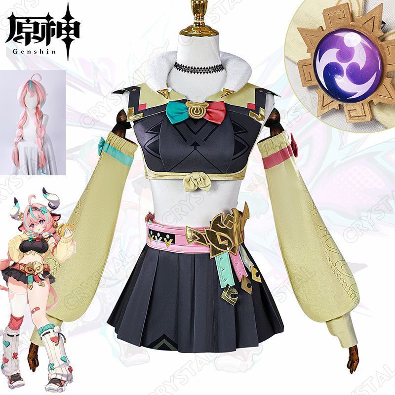 原神 Genshin ヴァレサ コスプレ衣装 ウイッグ付き 原神 キャラ衣装 げんしん ヒロイン Varesa コスプレ衣装 コスチューム ハロウィン クリスマス 制服 大人 子供 cosplay イベント