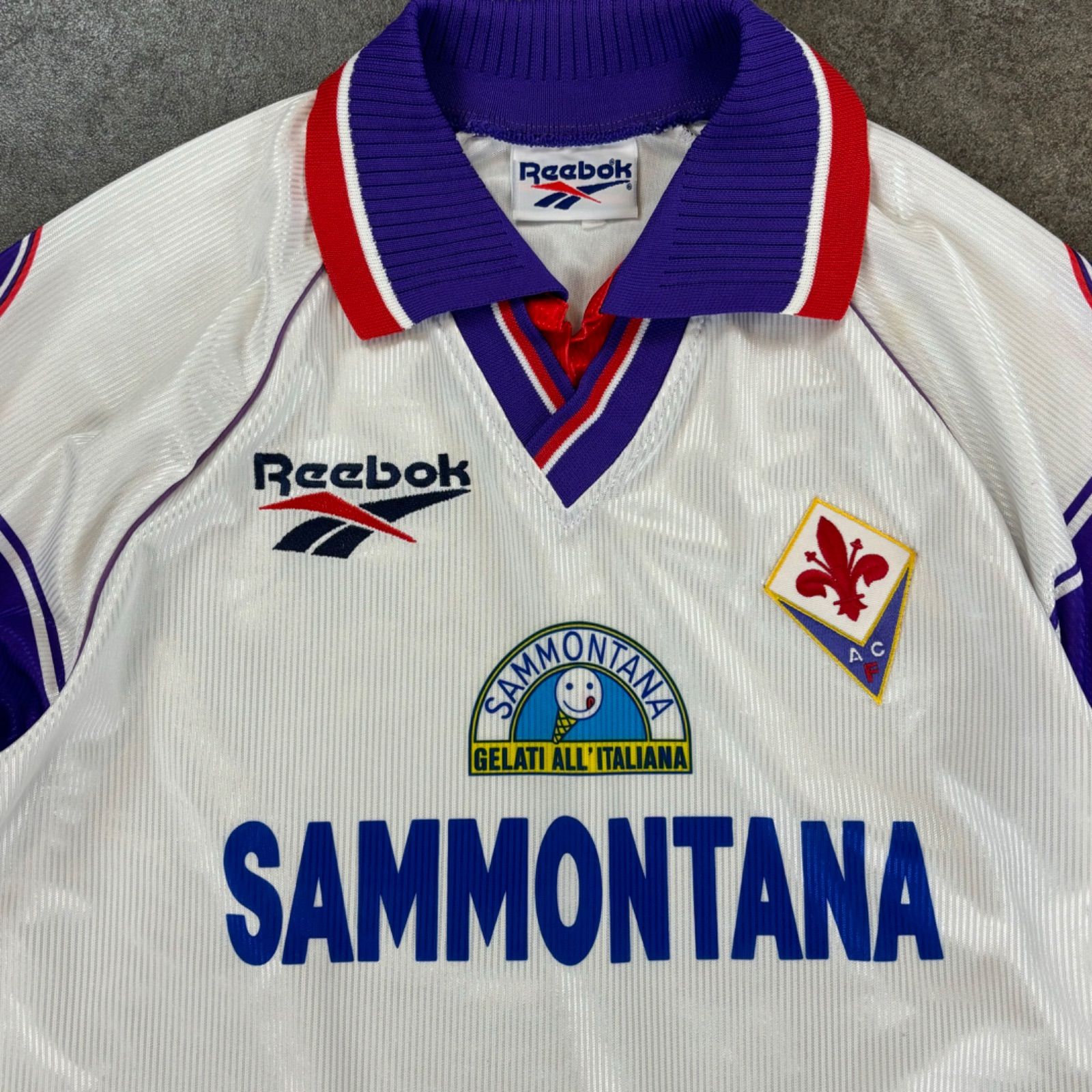 イタリア製 Reebok 1995-1996 95/96 Fiorentina Away Game Shirt