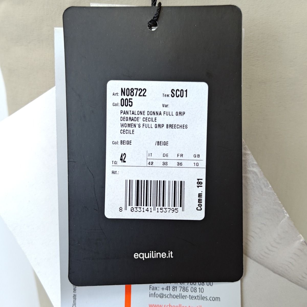 【中古・未使用品】エクイライン EQUILINE CEDRA フルグリップ キュロット 44 ライトブルー N08782 レディース 乗馬 馬術 中古・未使用品】エクイライン EQUILINE CEDRA フルグリップ