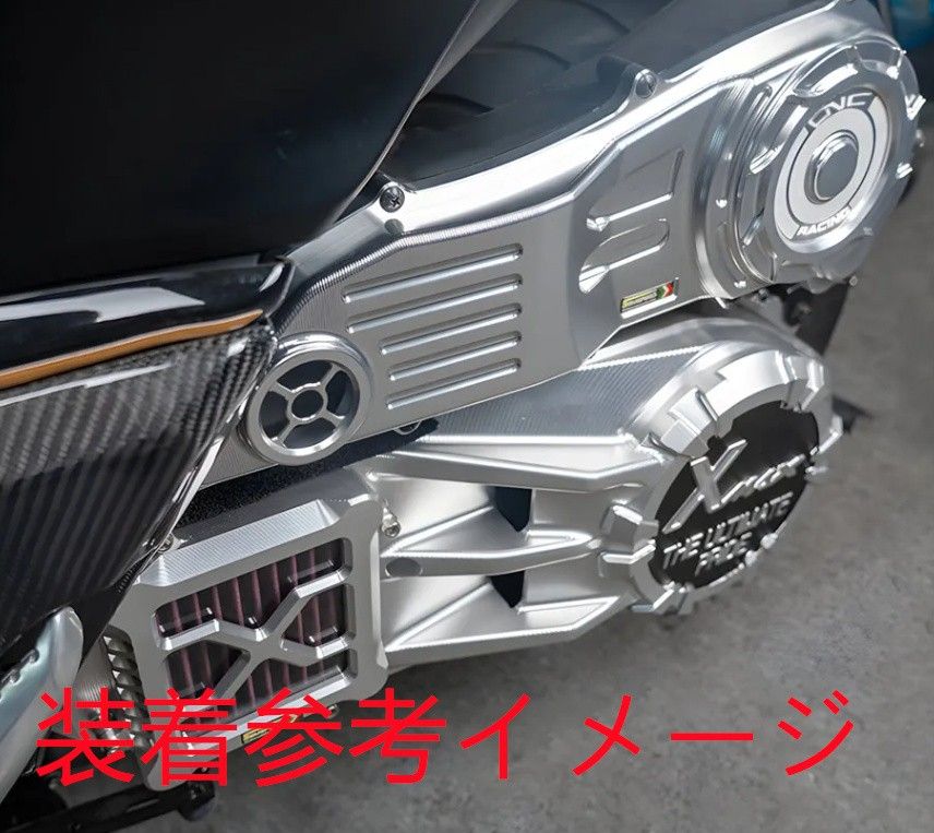 XMAX 2025 xamx 250 XMAX V2 XMAX 250 300 2017-2025 CNC アルミ ギアボックス カバー 伝動箱カバー 銀 TRITUETUBI_COM