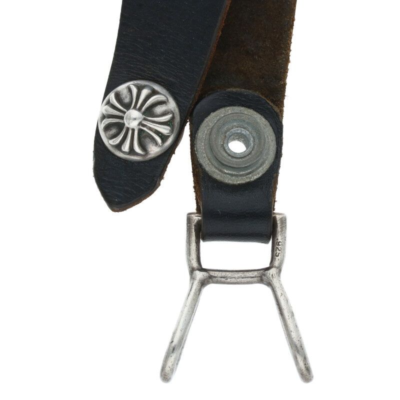 CHROME HEARTS クロムハーツ CHクロスボールボタン ベルトループ クロムハーツ BELT LOOP クロスボールボタンレザーベルトループ メンズ