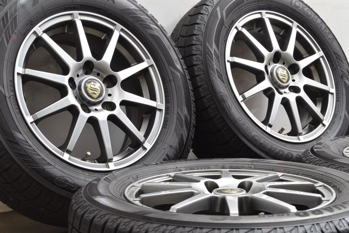 美品 Strategy 195/65R15 ステップワゴン ノア VOXY他！（08-08） 195 65r15 ホイールセット ステップワゴンの通販