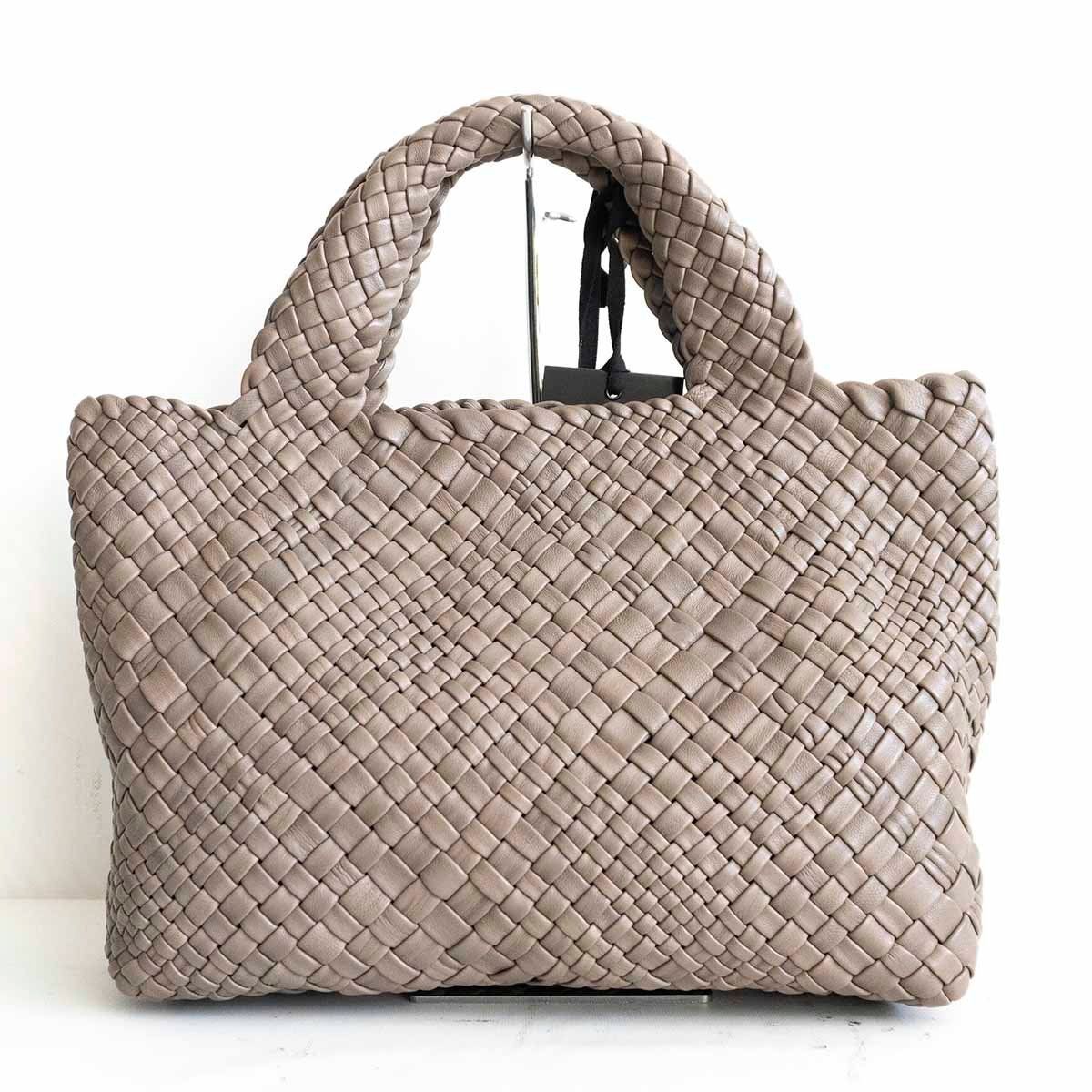 高級品】FALORNI 【イントレチャート レザー トートバッグ