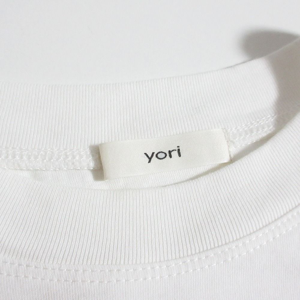 良品 yori ヨリ ヘムフリルワイドTシャツ 半袖 ペプラム カットソー YR2111-021SP F ホワイト レディース 古着 中古 良品 yori ヨリ ヘムフリルワイドTシャツ 半袖 ペプラム