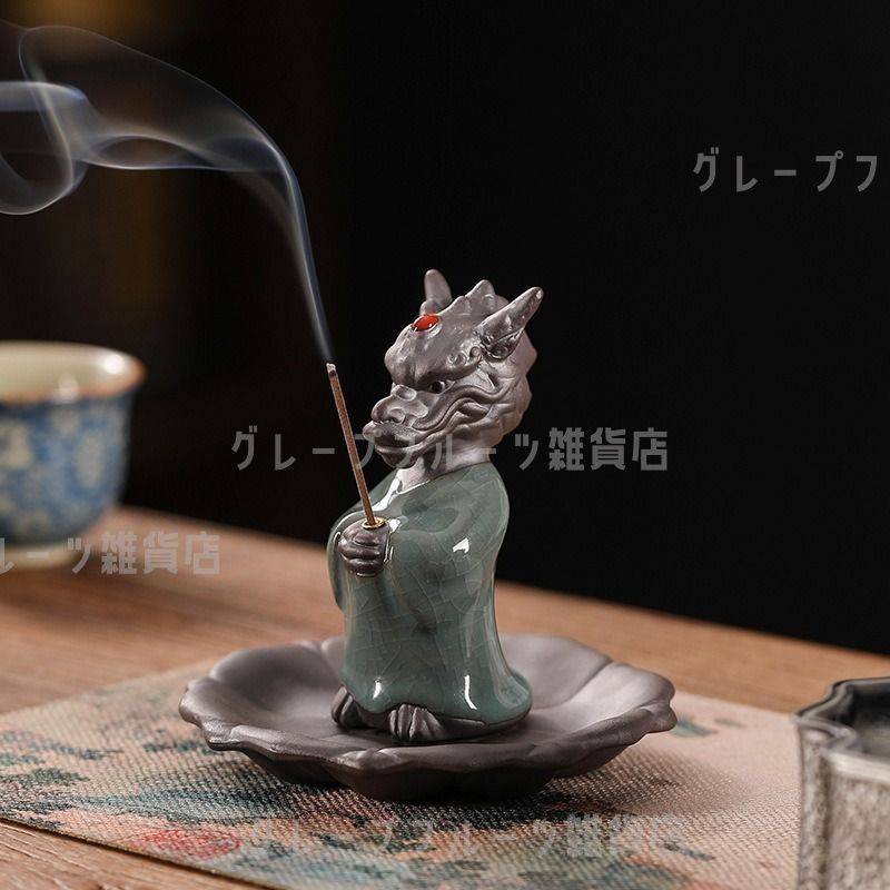 香炉　線香立　置物　器　龍 Amazon｜PYUWENAI 香炉 逆流香炉 龍 お香立て 線香立て 逆流香
