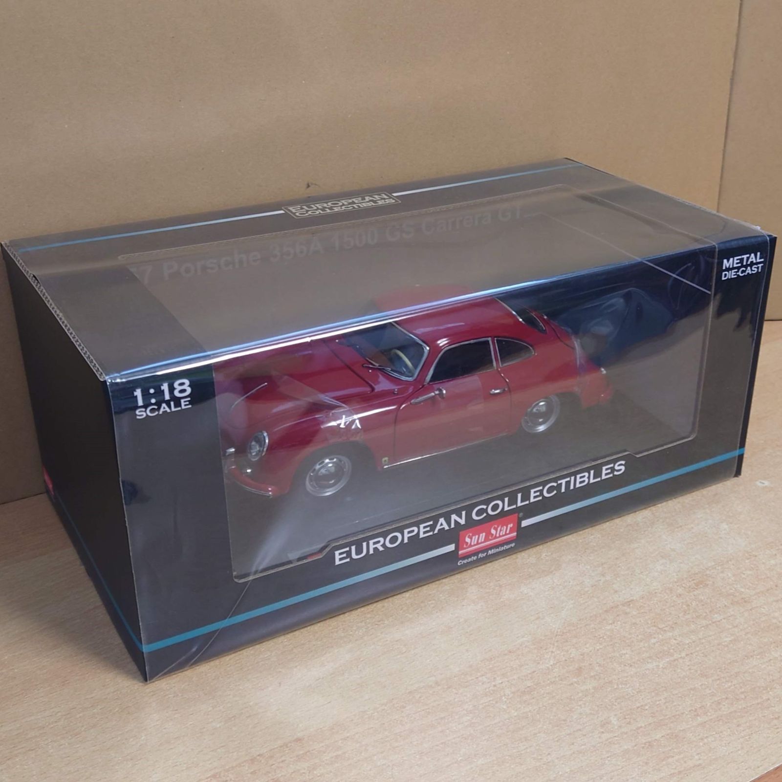 1/18 ポルシェ356A 1500GS カレラGT 1957 ポリアンサレッド サンスター 