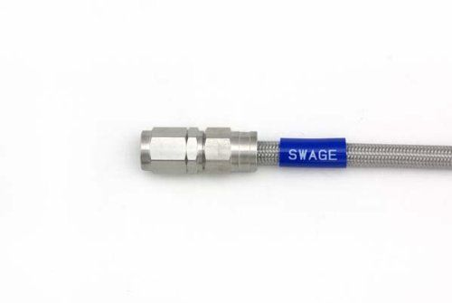 SWAGE LINE(スウェッジライン) イージーオーダーブレーキホース 汎用ホース ストレートフィッティング ステンレス クリアホース 825mm STK-1010M-0825