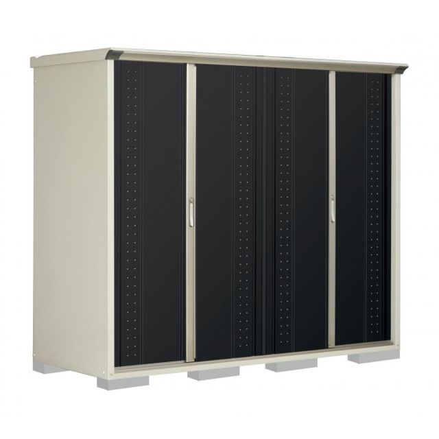 タクボ 小型物置 グランプレステージ 全面棚タイプ ナイトブラック GP-229AFNK 収納庫 4枚扉