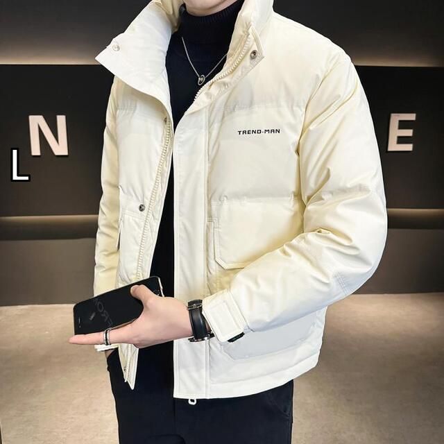[L ]春 コーデ メンズ 服 シンプル ファッション オシャレ 大人 かっこいい 大きいサイズ ストリート 紳士服 冬 ハイエンド スタンドカラー 厚手 ダウン ジャケット スリムフィット