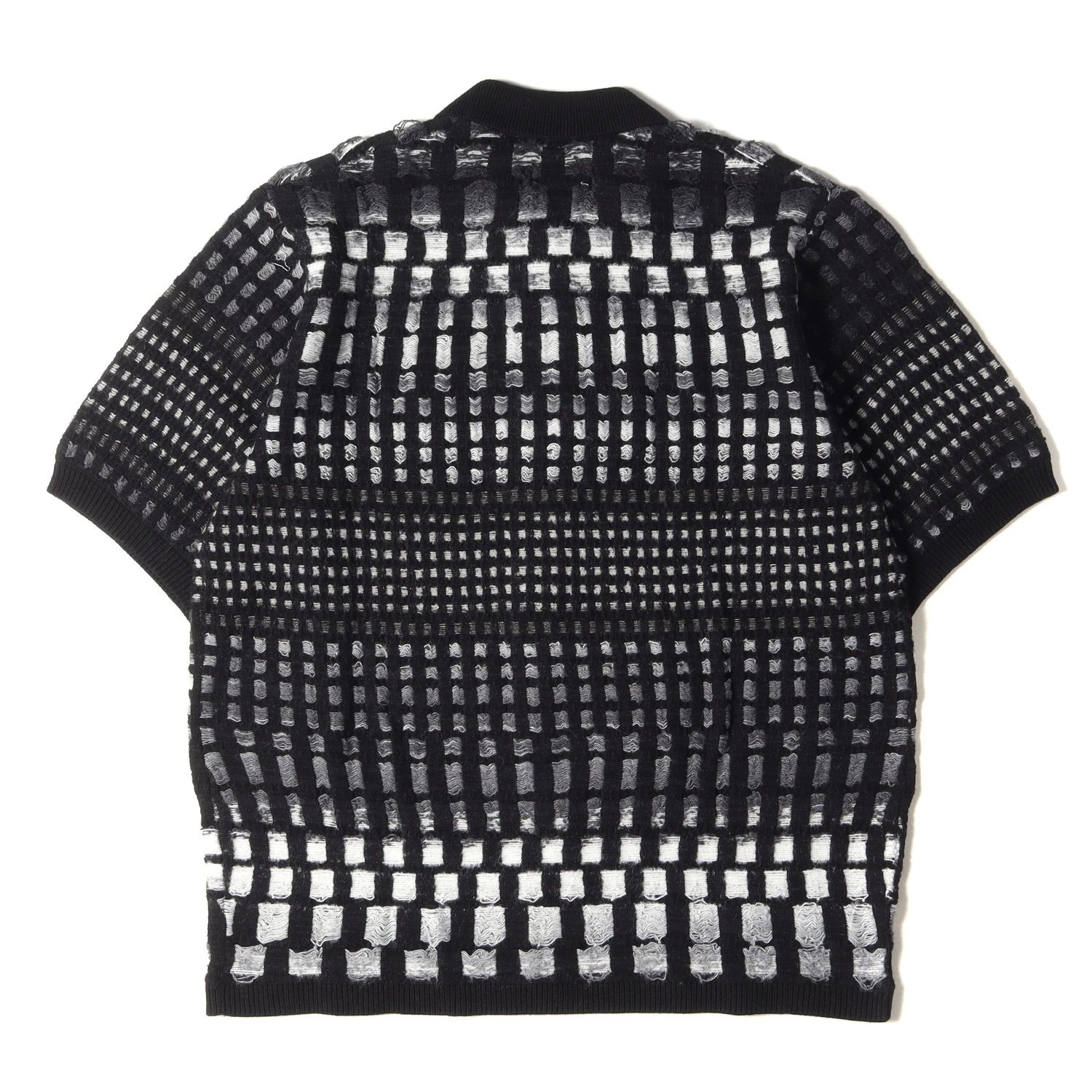 SUPREMEシュプリーム 半袖ニットサイズＭ　黒 新品 Supreme シュプリーム ポロシャツ サイズ:M グラデーション