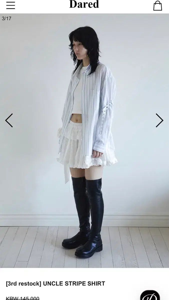 デアド アンクル ストライプ シャツ