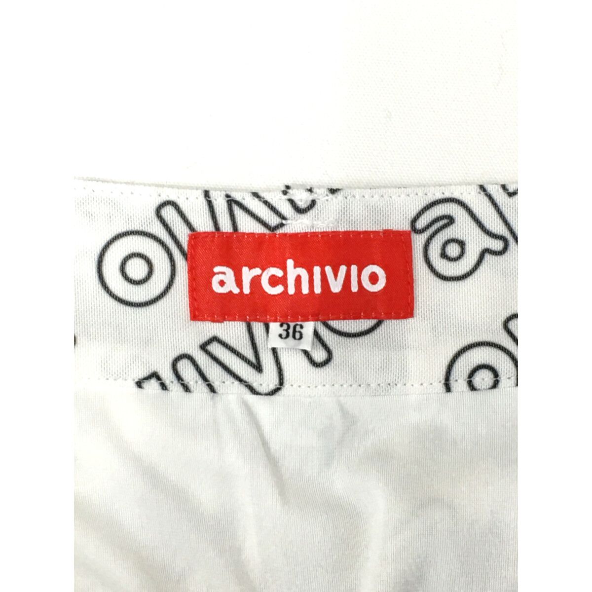 archivio - coco 中古 アルチビオ archivio レディース スカート 36(S) 白 ホワイト プリーツ 薄手 裏地付き 中古 レディース アルチビオ archivio スカート 36(S) 白
