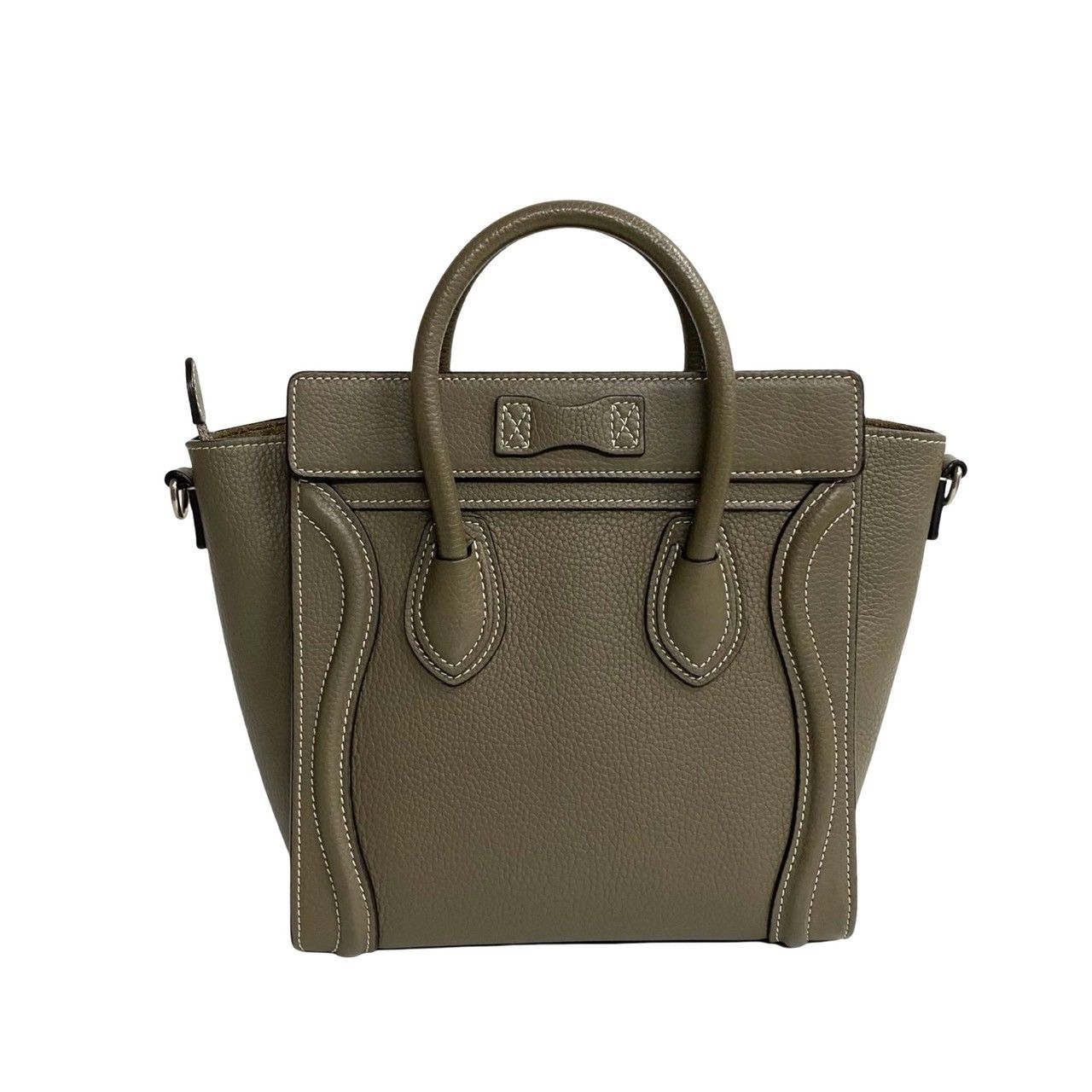 極 美品 袋付き CELINE セリーヌ ラゲージ ナノ ショッパー レザー 本 