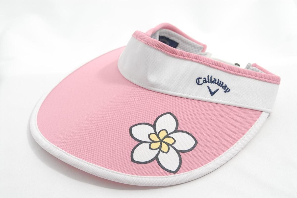 【かわいい♡】CALLAWAYGOLF サンバイザー　ピンク 展示品40%OFF】キャロウェイゴルフ Callaway Golf サンバイザー