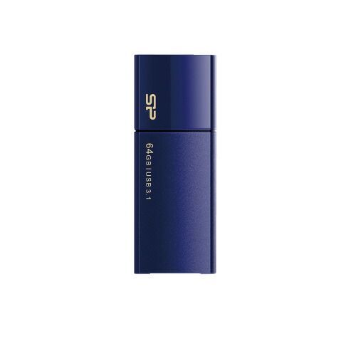 【大人気，品質保証】 スライド式ＵＳＢメモリ　Ｂ０５　６４ＧＢ　ネイビーSP064GBUF3B05VD【シリコンパワージャパン】 USBメモリ