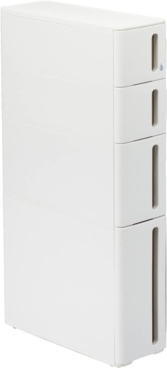 サンカ 隙間収納 完成品 ストランティ ドロアーC ホワイト 色(幅17×奥行45×高さ85cm) squ+ DC-2101WH 日本製