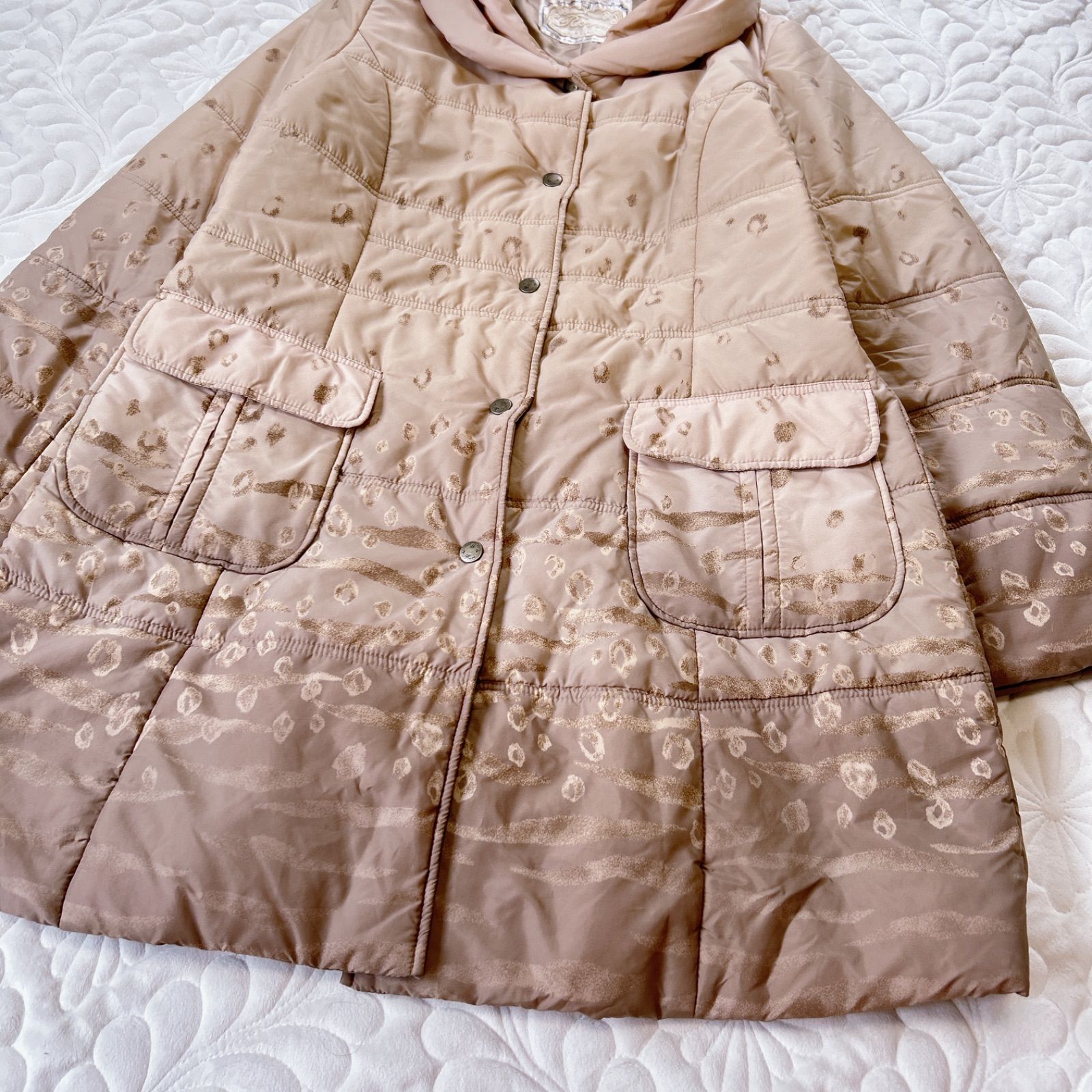 Rossa インポートロッサ 【大きいサイズ42】レオパード柄 重ねショール