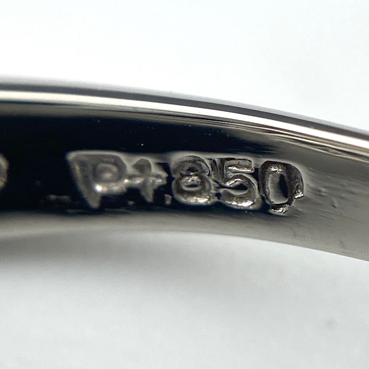 パール デザインリング プラチナ 指輪 メレダイヤ 真珠 リング 17号 