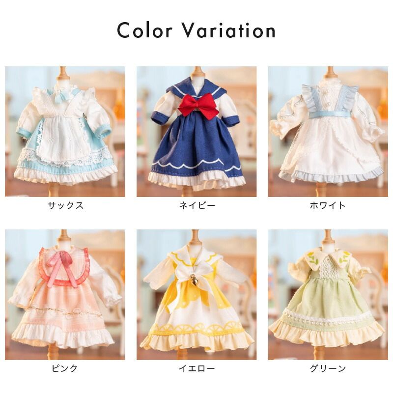 オビツ11 ドール服 ロリータワンピース 12分の1 BJD ボディ9対応 オビツ11 ドール服 ロリータワンピース 12分の1 BJD ボディ9対応
