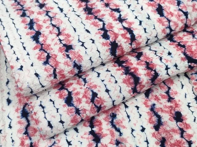 平和屋着物∴夏物 浴衣 有松鳴海絞り よろけ縞 綿 CAAY4660ng