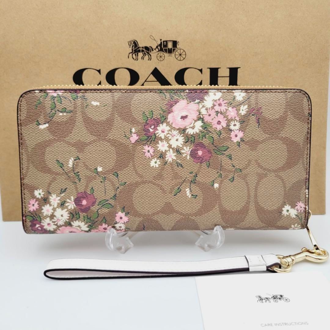 COACH コーチ 長財布 ピンク 花柄 新品 未使用 coach 財布新品 - dgw