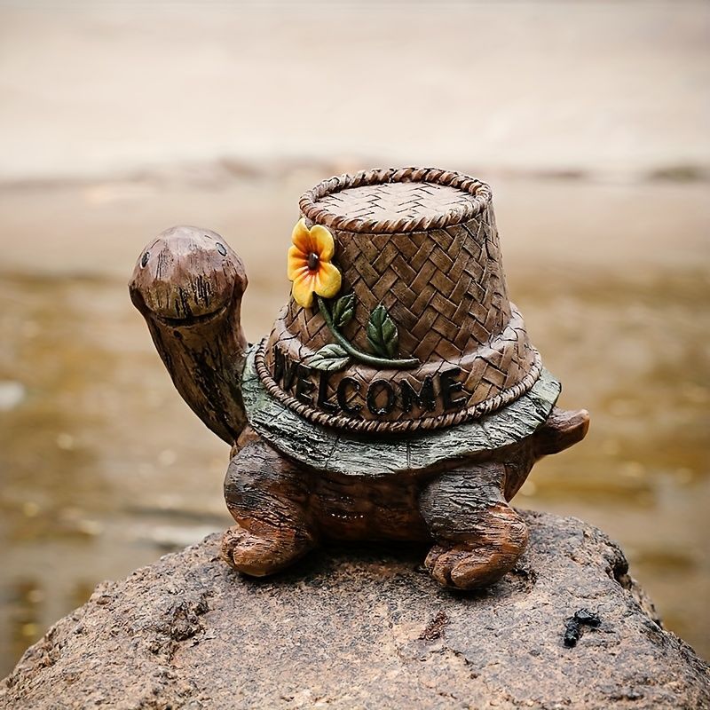 置物 オブジェ ガーデンオーナメント カメ 亀 かめ ウェルカムボード
