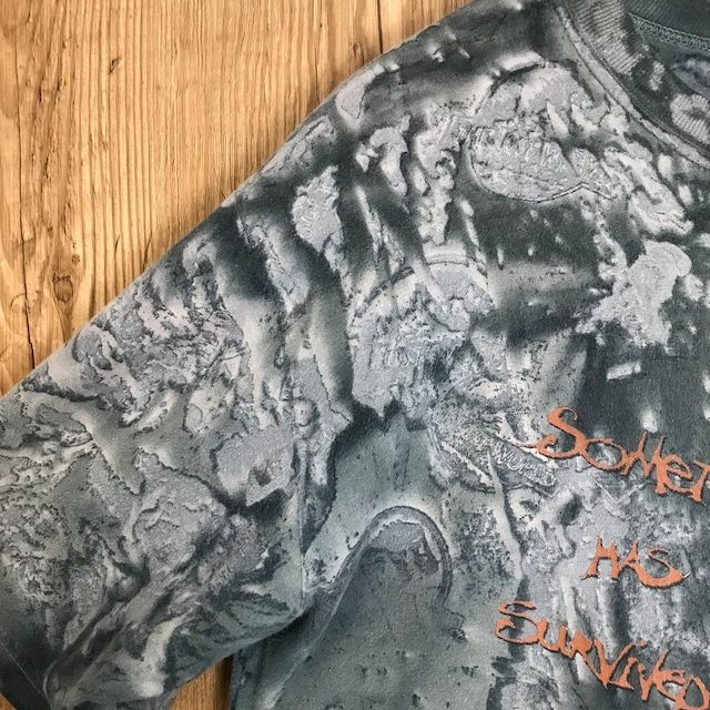 映画　ジュラシックワールド 古着　Tシャツ 恐竜　XL THE LOST WORLD JURASSIC PARK 総柄 T-sh 覗き恐竜 Tシャツ