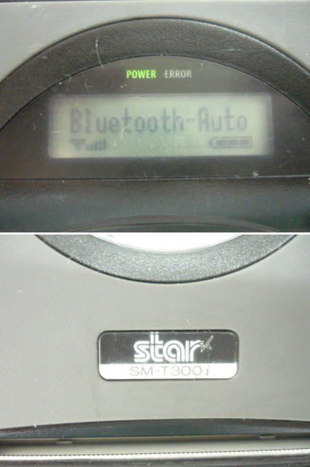 AC付 通電、テスト印字確認 star SM-T300iシリーズ SM-T300 Bluetooth