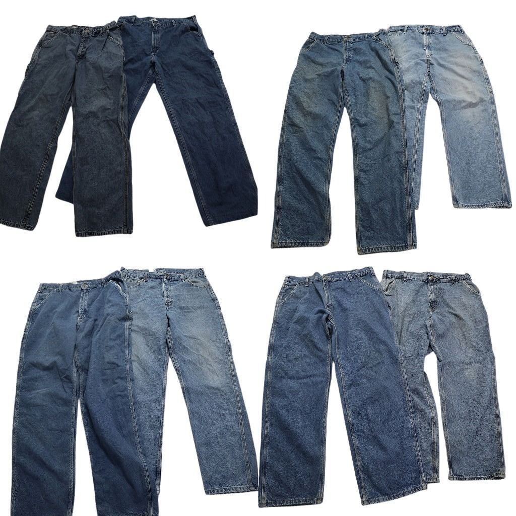 古着卸 カーハート Carhartt ペインターデニム パンツ 8枚セット メンズ 38 |40 アメカジ インディゴブルー 古着 NA5736