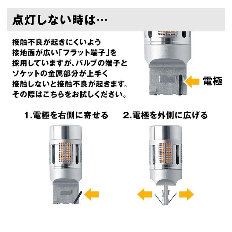 アルファード ノア セレナ アクア シビック などに！ T20 ピンチ部違い S25 ピン角違い LED ウィンカ― 抵抗内蔵 アンバー メタルステルス 車検対応 12V 車専用 ハイフラ防止 無極性 左右分2個入り エフシーエル 【fcl. 直営店】