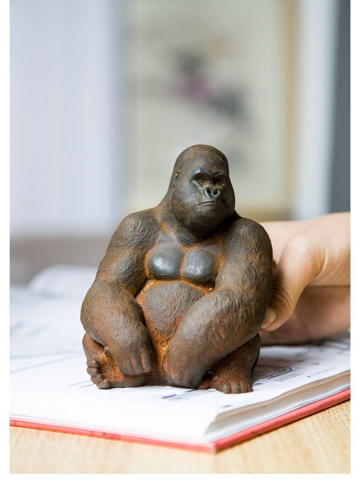 ゴリラ動物 デスク書斎リビング 玄関お 茶台 装飾品 工芸品 置物 ゴリラ動物 デスク書斎リビング 玄関お 茶台 装飾品 工芸品 置物