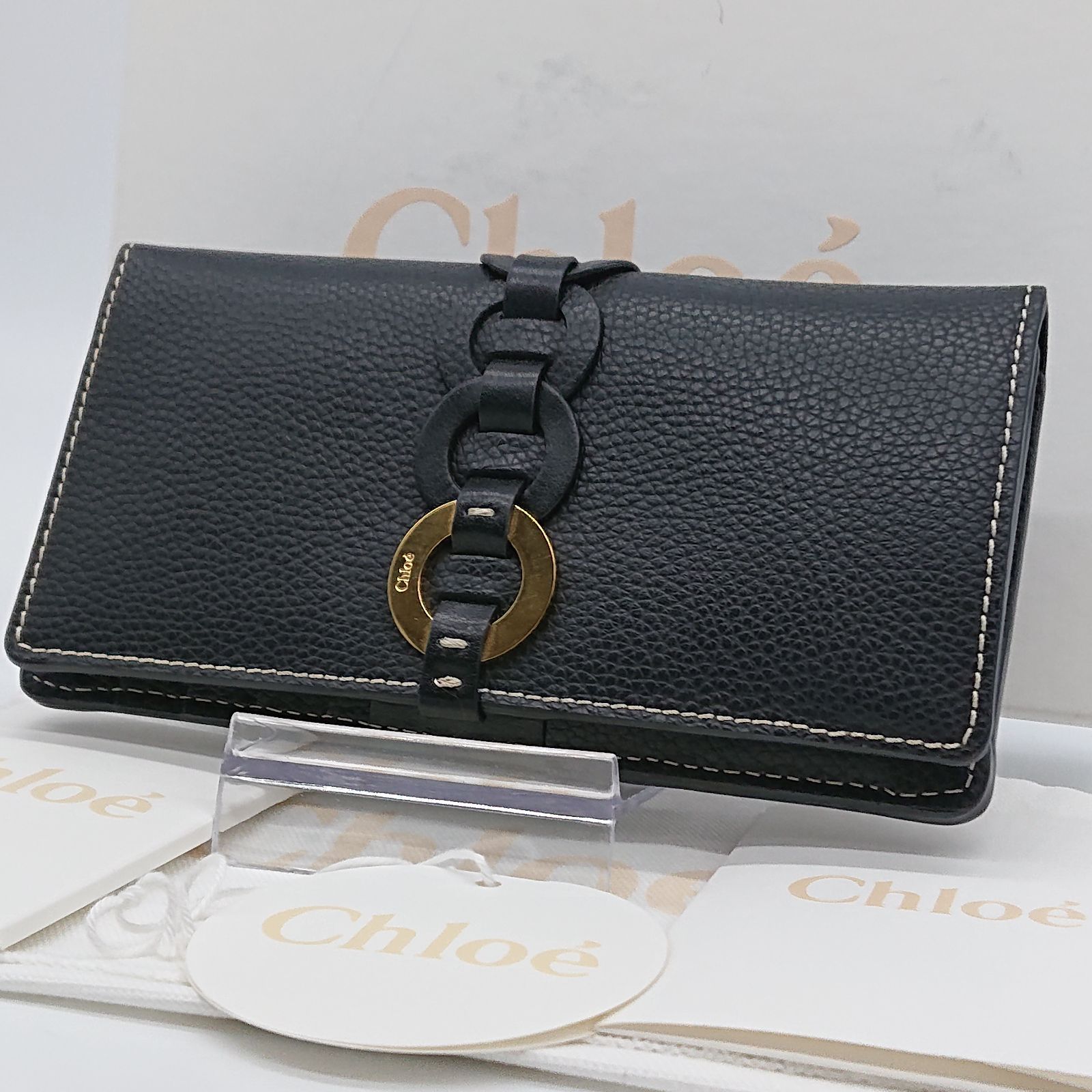 美品】Chloe クロエ ダリル DARRYL 長財布 ブラック レザー 保存袋 箱 