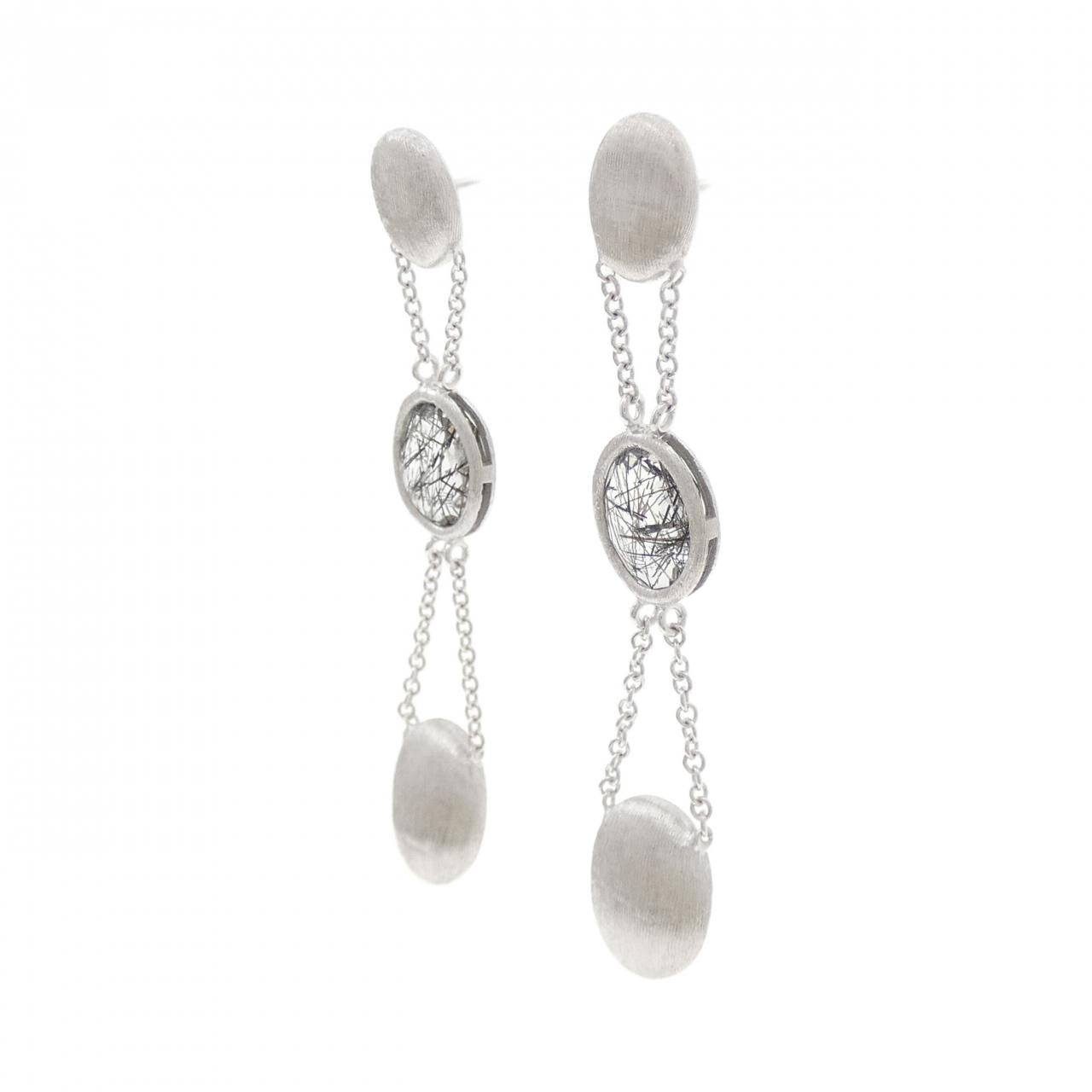 ナニス トルマリンインクォーツ ピアス