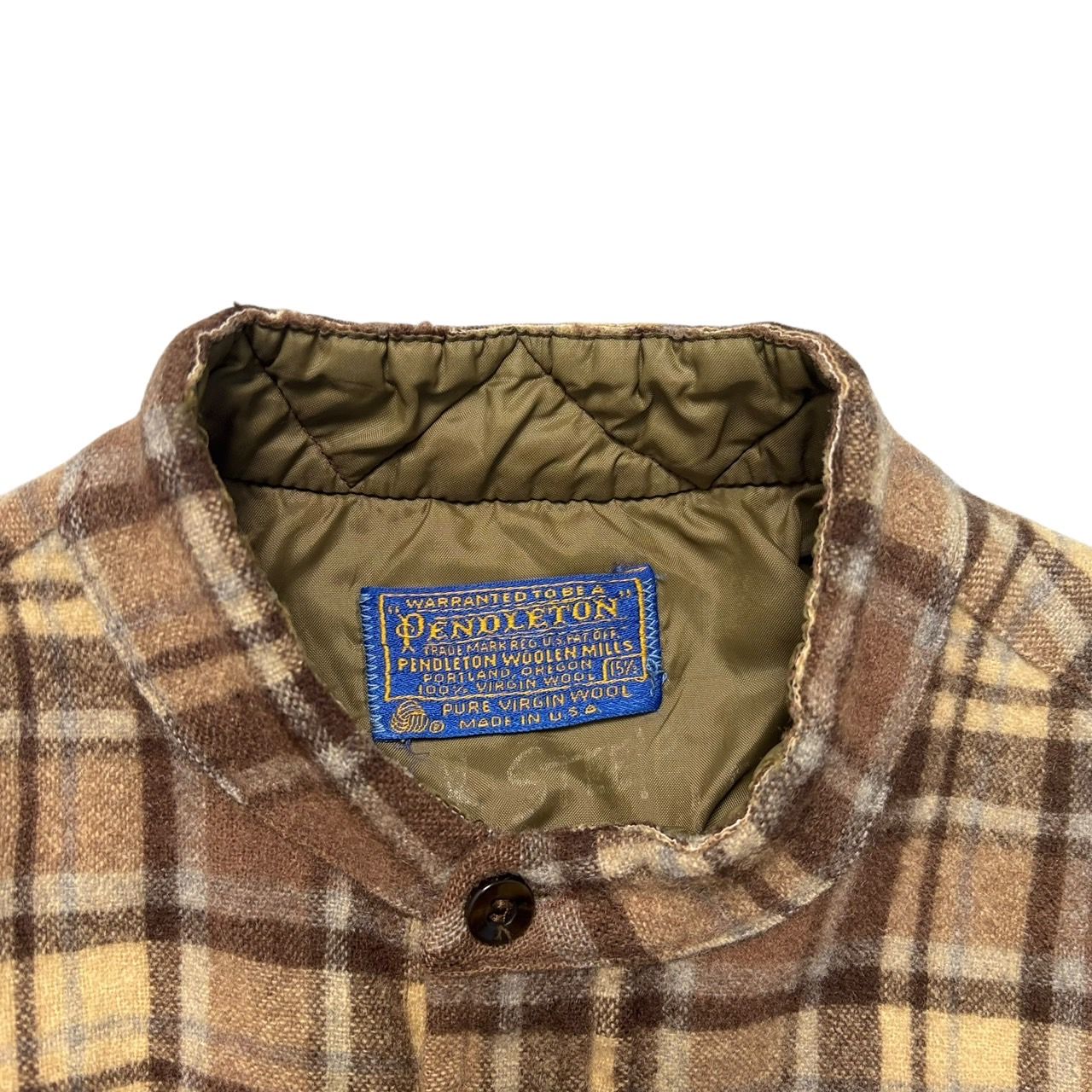 Sサイズ 古着 70s PENDLETON ペンドルトン ウール シャツ 長袖 