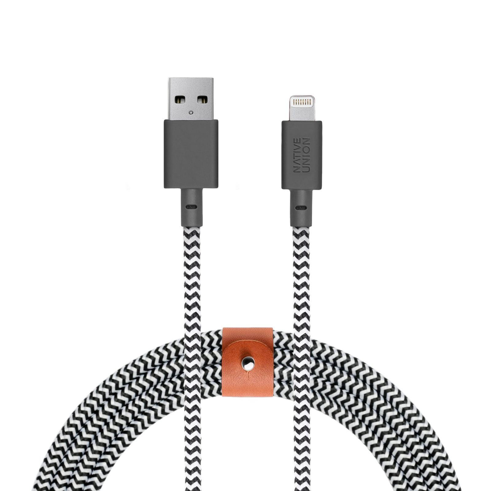 NATIVE UNION ネイティブユニオン BELT Cable XL 充電ケーブル 3m MFi認証 USB-A USB Type A to ライトニング iPhone 急速充電 データ同期 高耐久 断線防止 Zebra