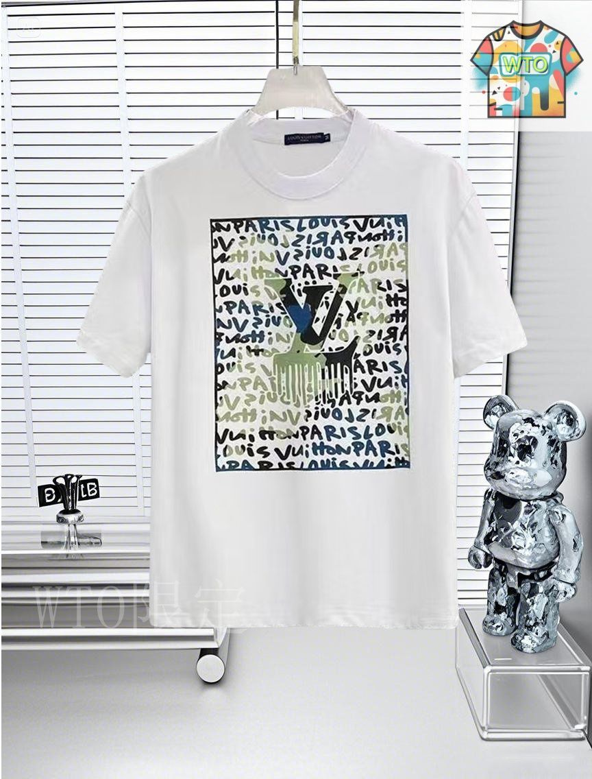 今日WTO】LV ルイヴィトン 25SS ロゴプリント T シャツ-HM16