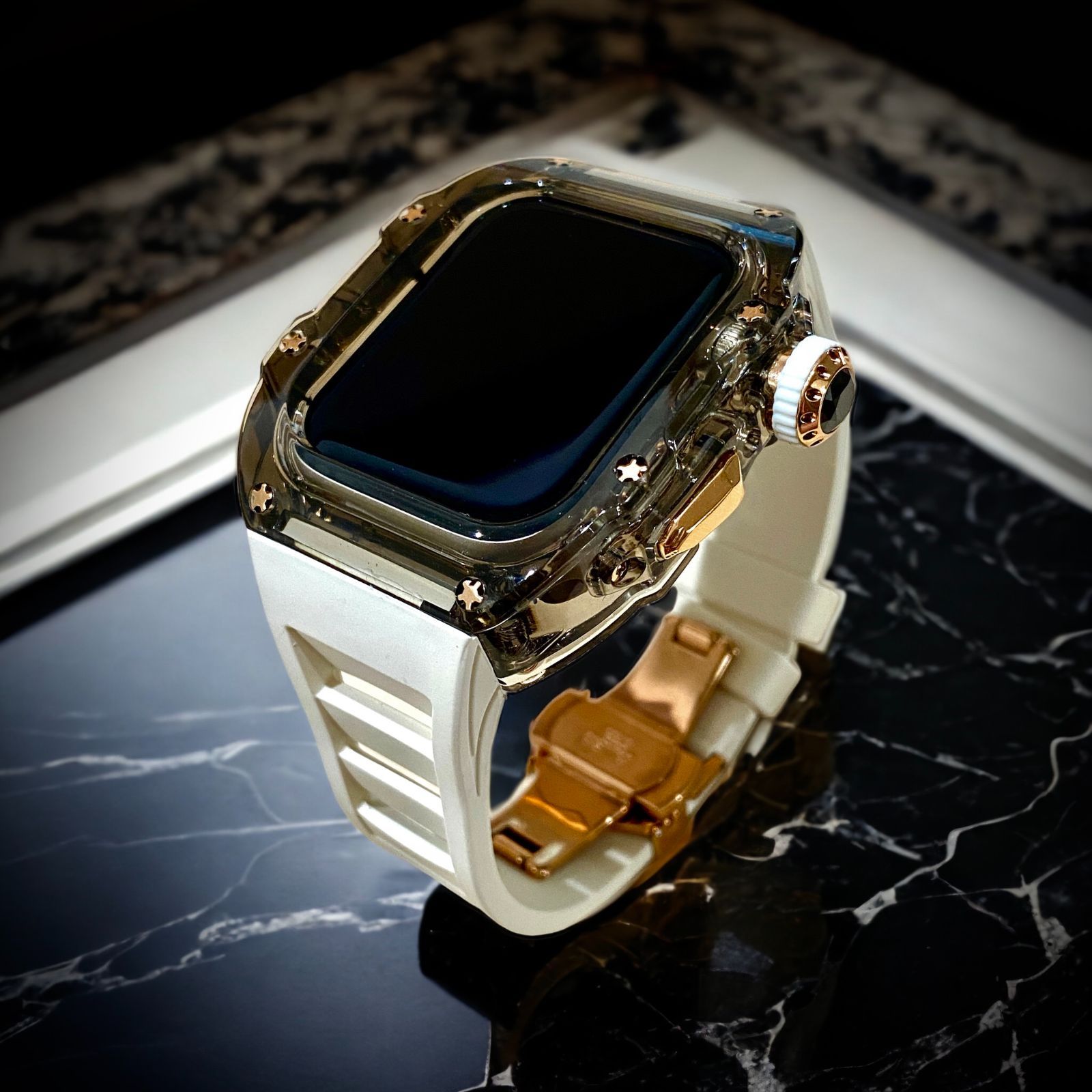 gl09/高級☆AppleWatch アップルウォッチバンド ラバーベルトカバー 