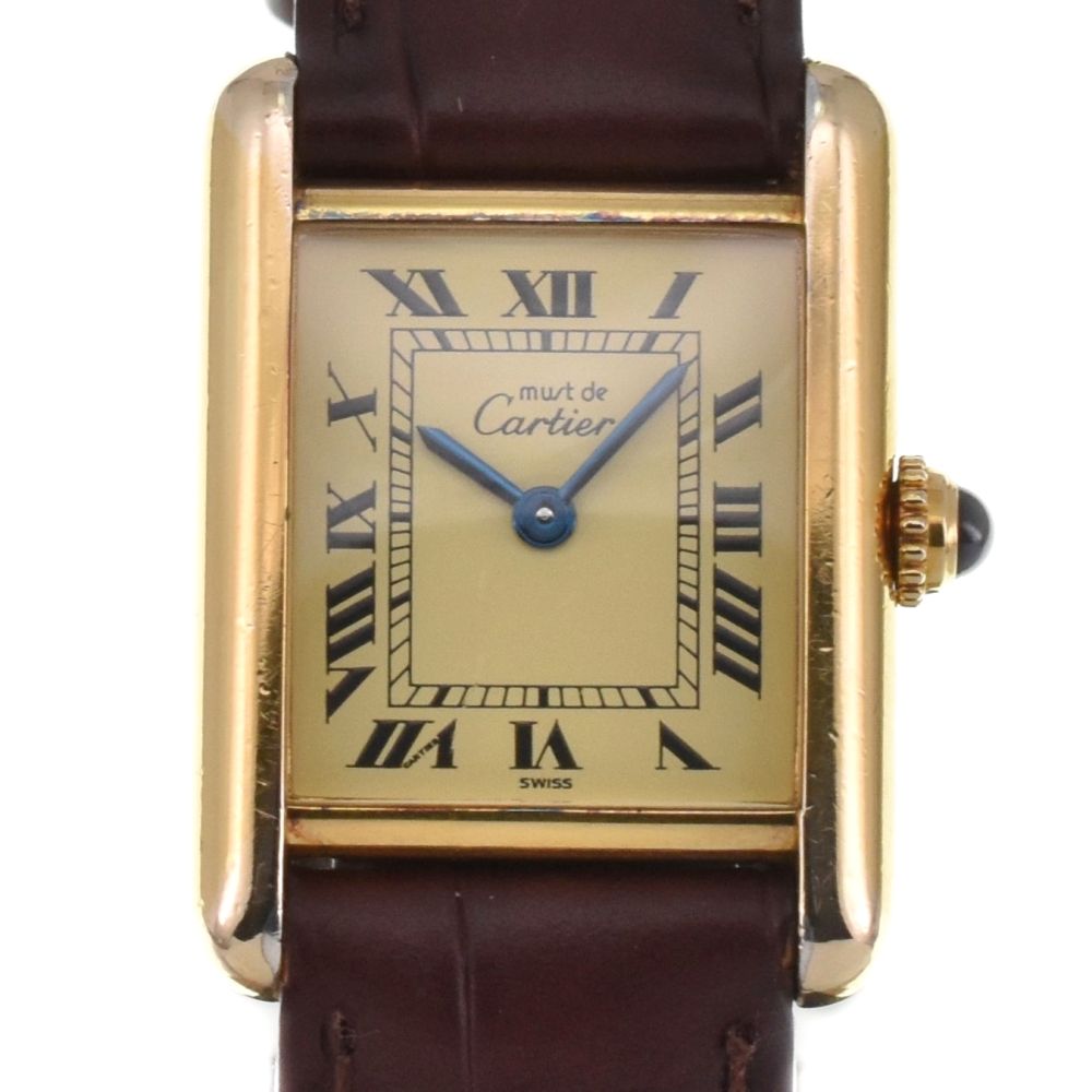 稼働✨Cartier カルティエ マストタンク SM SV925 カルティエ CARTIER 557051 マストタンク ヴェルメイユ SV925(GP