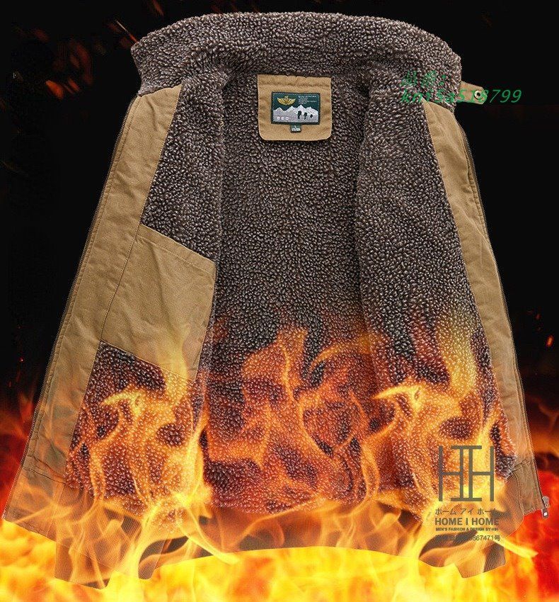 ミリタリージャケット メンズ 防寒 40代 50代 裏起毛 防寒着 襟ボア 秋冬 大きいサイズ 厚手 防寒 冬 ボアジャケット ジャケット スタッフ ショート ブルゾン kni5a518799 KANDAIZUMI_COM