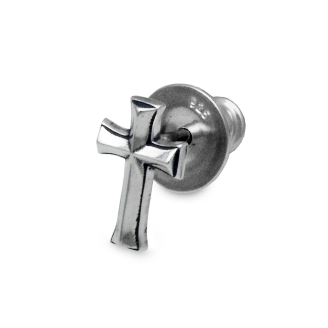 十字架|シルバー925ピアス メンズ片耳ピアス|セカンドピアス|シルバーアクセサリー