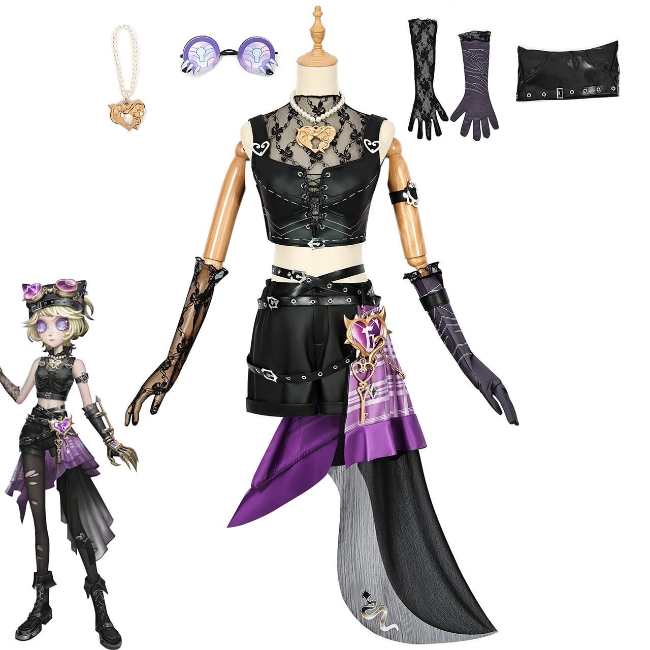 高品質 KANUTE 第五人格 ロックコア コスプレ衣装 ウィッグ-靴 機械技師 変装 仮装 コスチューム 豪華版 ハロ ウィン クリスマス アクセサリBJ0925ML03 ハロウィン